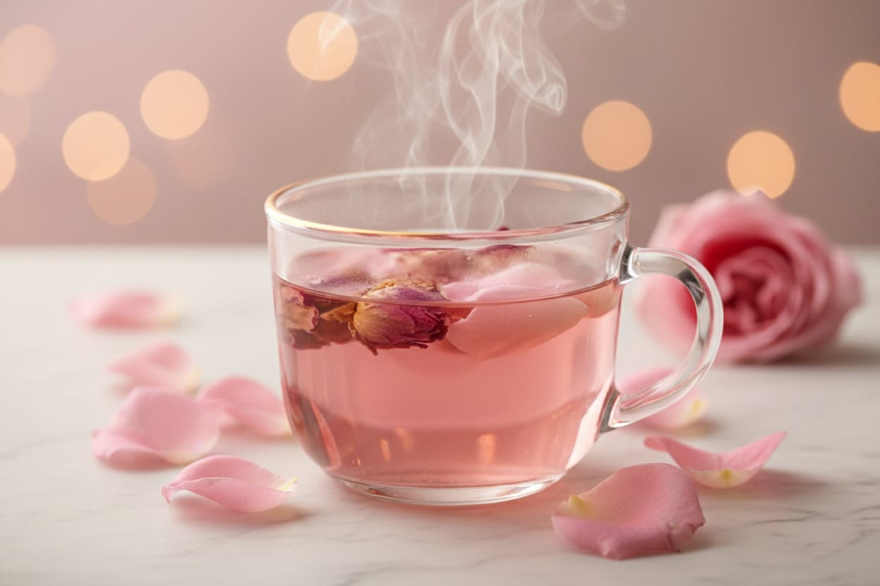 rose petal herbal tea