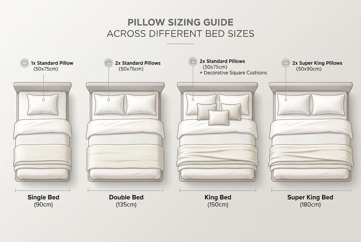 standard pillow size uk