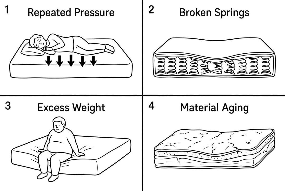 mattress sagging causes